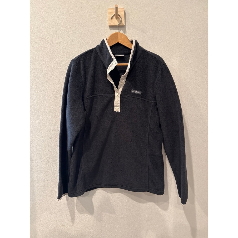 Columbia Three Lakes Snap Pullover Unisex Size XL Charcoal Beige